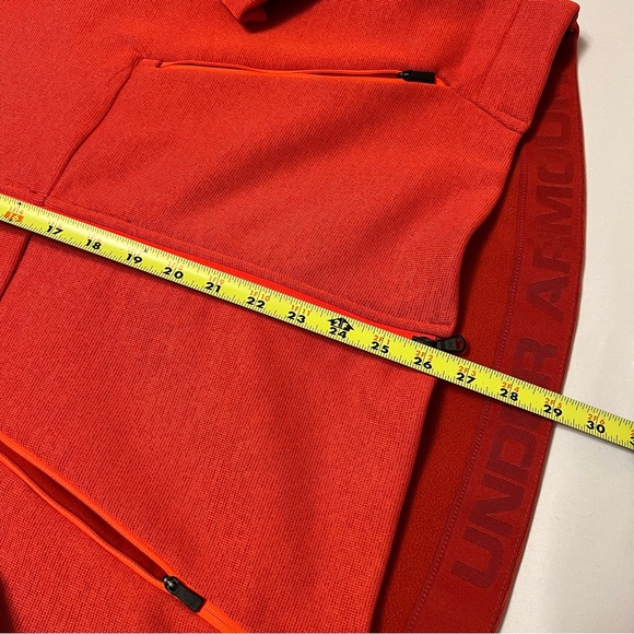 Under Armour Mens Full Zip Sweatshirt Jacket (Swacket) - Orange - Size L - Picture 3 of 10